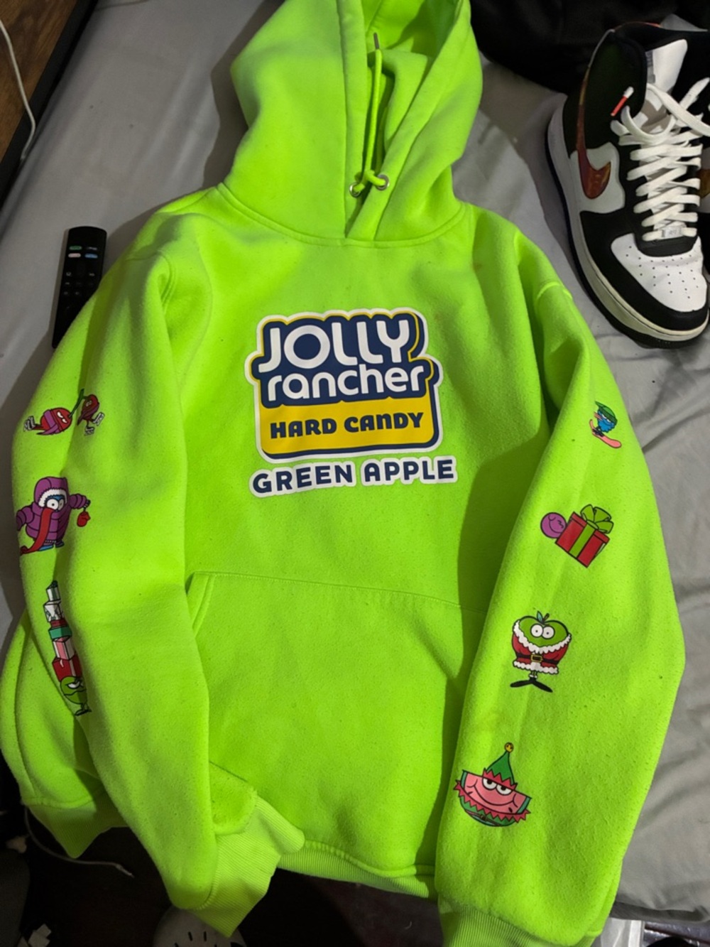 Forever 21 Neon Green Hershey Logo Hoodie